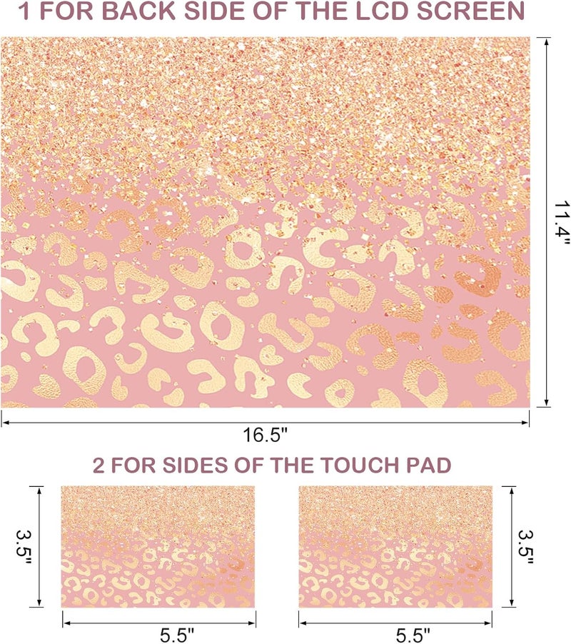 DINKY Laptop Skin Sticker Decal, 16" 16.5” 17” 17.3 inch Laptop Universal Reusable Vinyl Skin Stickers Art Cover Decal Notebook PC Personalized Protector (Light Orange) - Image 1